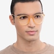 Grin Matte Yellow Plastic, MetalEyeglass Frames for Men from EyeBuyDirect