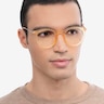 Grin Matte Yellow Plastic-metalEyeglass Frames for Men from EyeBuyDirect