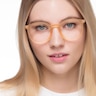 Grin Matte Yellow Plastic-metalEyeglass Frames for Women from EyeBuyDirect