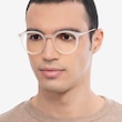 Grin Matte Clear Plastic, MetalEyeglass Frames for Men from EyeBuyDirect