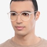 Grin Matte Clear Plastic-metalMontures de lunettes de vue pour Hommes d'EyeBuyDirect