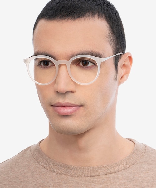 Grin Matte Clear Plastic, MetalEyeglass Frames for Men from EyeBuyDirect