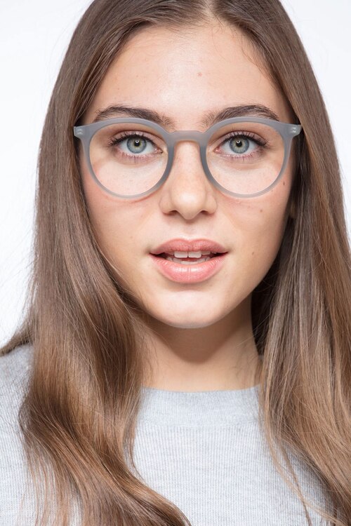Grin Matte Gray MetalEyeglass Frames for Women from EyeBuyDirect