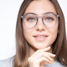 Grin Clear Blue MetalEyeglass Frames for Women from EyeBuyDirect