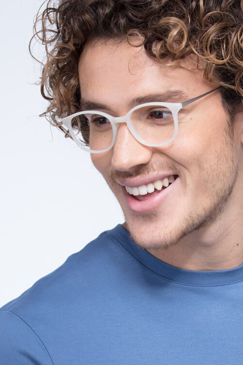Villa White MetalEyeglass Frames for Men from EyeBuyDirect