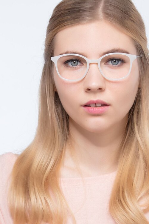 Villa White MetalEyeglass Frames for Women from EyeBuyDirect