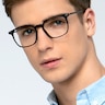 Ghostwriter Matte Black Plastic-metalMontures de lunettes de vue pour Hommes d'EyeBuyDirect