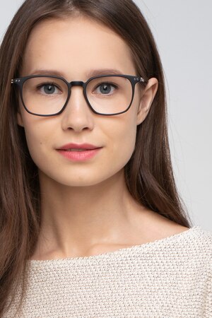 Matte Black Ghostwriter -  Lightweight Plastic Eyeglasses