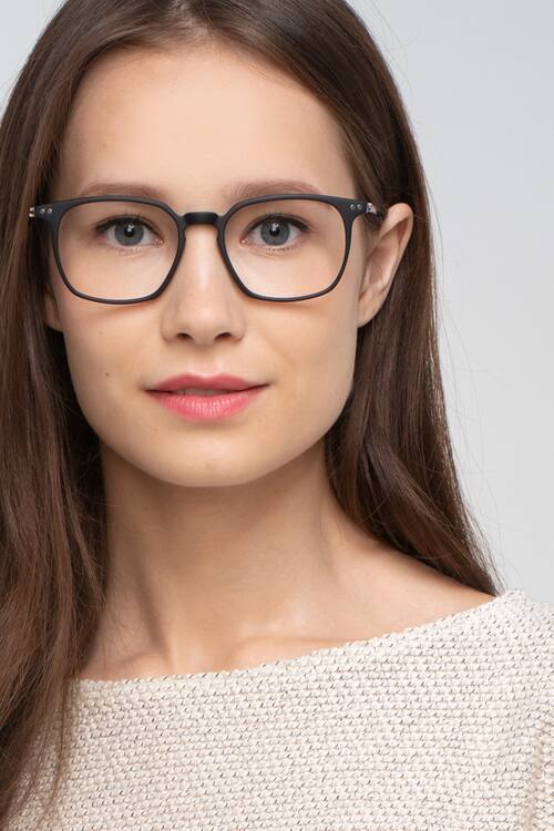 Matte Black Ghostwriter -  Plastic-metal Eyeglasses