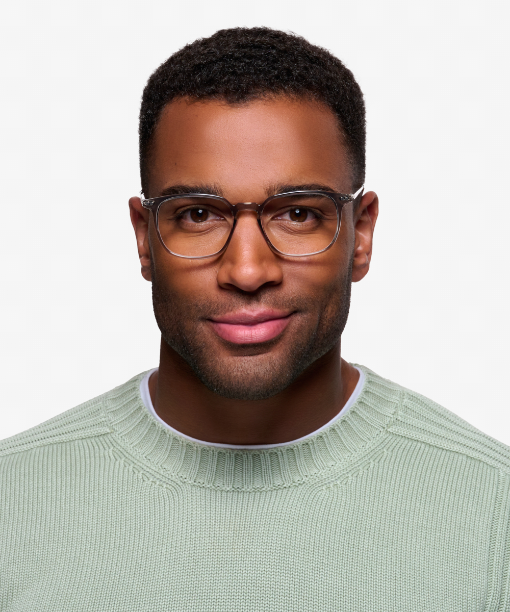 Ghostwriter Rectangle Gray Full Rim Eyeglasses | Eyebuydirect