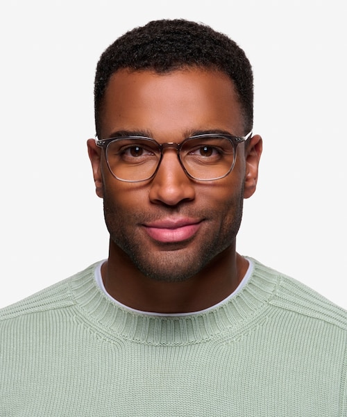 Ghostwriter Gray Plastic, MetalEyeglass Frames for Men from EyeBuyDirect