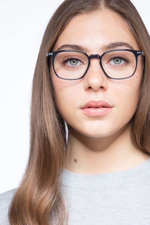 Ghostwriter Navy Plastic-metalEyeglass Frames for Women from EyeBuyDirect
