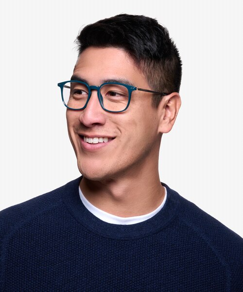 Ghostwriter Teal Plastic-metalEyeglass Frames for Men from EyeBuyDirect
