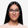 Ghostwriter Teal Plastic-metalEyeglass Frames for Women from EyeBuyDirect