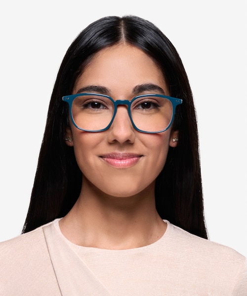 Ghostwriter Teal Plastic, MetalEyeglass Frames for Women from EyeBuyDirect