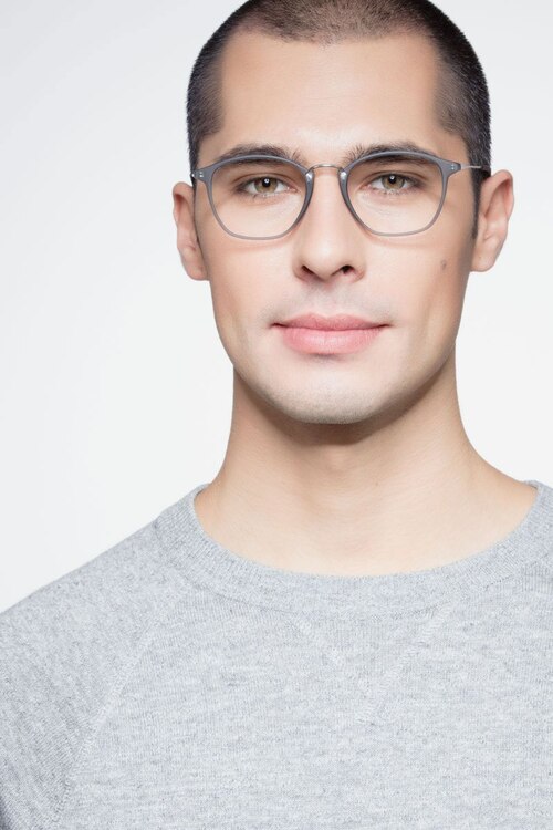 Crave Matte Gray MétalMontures de lunettes de vue pour Hommes d'EyeBuyDirect