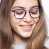 Crave Matte Navy MetalEyeglass Frames for Women from EyeBuyDirect