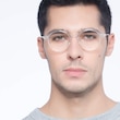 Hijinks Clear Plastic, MetalEyeglass Frames for Men from EyeBuyDirect