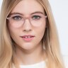 Hijinks Pink MetalEyeglass Frames for Women from EyeBuyDirect