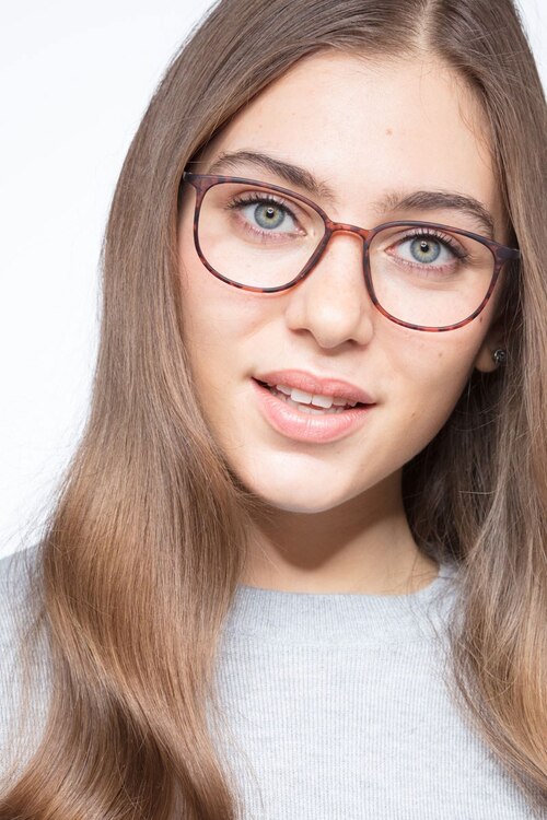 Strike Matte Tortoise Plastic-metalMontures de lunettes de vue pour Femmes d'EyeBuyDirect