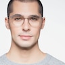 Strike Clear Gray Plastic-metalMontures de lunettes de vue pour Hommes d'EyeBuyDirect