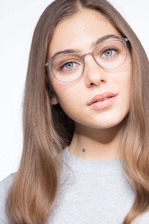 Clear Gray Strike -  Lightweight Plastic Eyeglasses