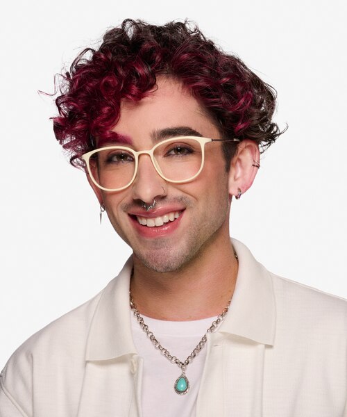 Strike White Plastic-metalEyeglass Frames for Men from EyeBuyDirect