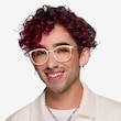 Strike White Plastic, MetalEyeglass Frames for Men from EyeBuyDirect