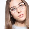 Links White MetalEyeglass Frames for Women from EyeBuyDirect