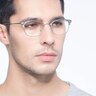 Links Matte Gray MetalEyeglass Frames for Men from EyeBuyDirect