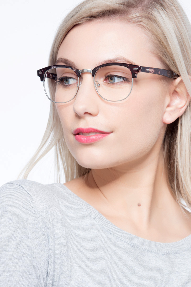 Roots Browline Floral Full Rim Eyeglasses | Eyebuydirect Canada