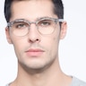 Roots Speckled Gray Plastic-metalEyeglass Frames for Men from EyeBuyDirect