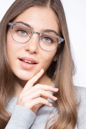 Speckled Gray Roots -  Vintage Plastic Eyeglasses