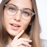 Roots Speckled Gray Plastic-metalEyeglass Frames for Women from EyeBuyDirect