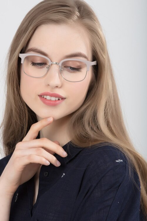 Yokote Gris Plastic-metalMontures de lunettes de vue pour Femmes d'EyeBuyDirect