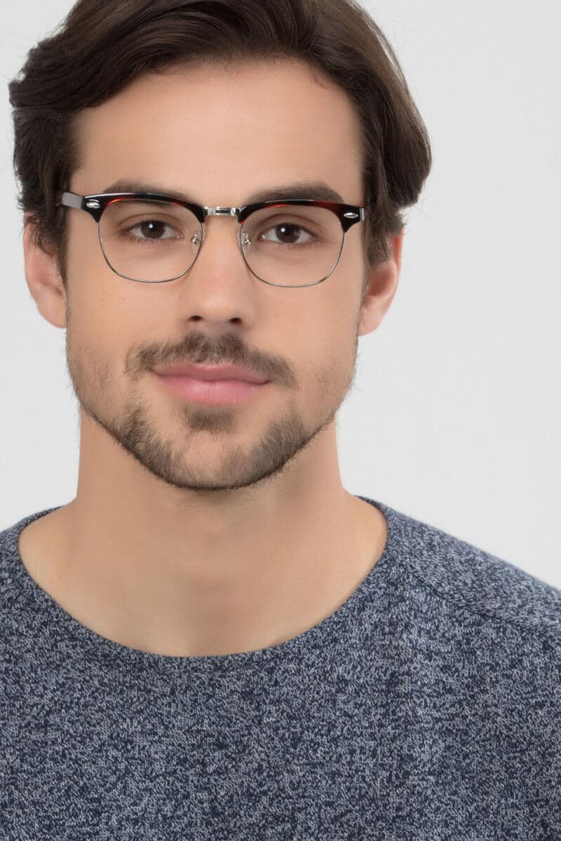 browline glasses on men