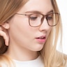 Hurricane Matte Cinnamon Plastic-metalEyeglass Frames for Women from EyeBuyDirect