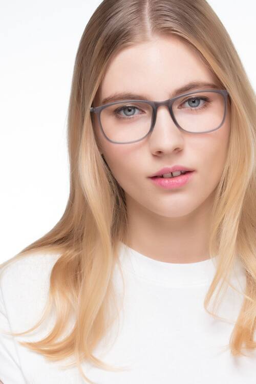 Matte Gray Hurricane -  Plastic-metal Eyeglasses