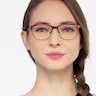 Volary Red Acetate-metalEyeglass Frames for Women from EyeBuyDirect