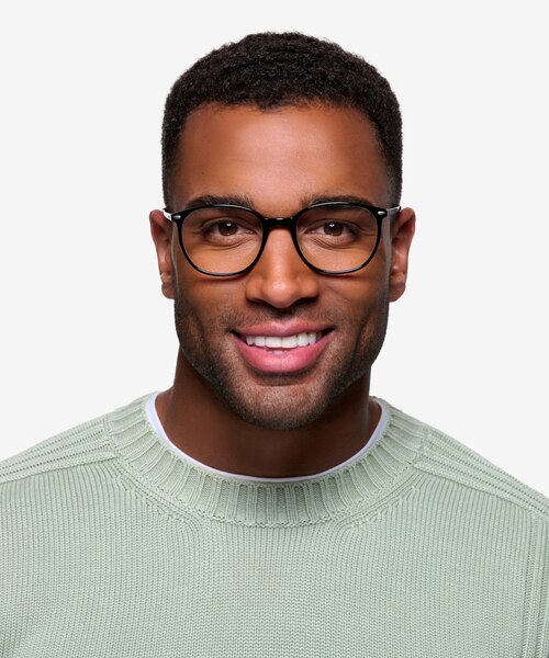 Eros Black Acetate-metalEyeglass Frames for Men from EyeBuyDirect