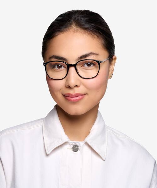 Black Eros -  Acetate-metal Eyeglasses