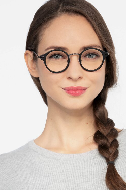 Roto Black Acetate-metalEyeglass Frames for Women from EyeBuyDirect