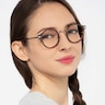 Roto Écailles Acetate-metalMontures de lunettes de vue pour Femmes d'EyeBuyDirect