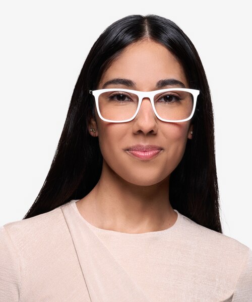 Instance White Acetate-metalEyeglass Frames for Women from EyeBuyDirect