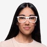 Instance White Acetate-metalEyeglass Frames for Women from EyeBuyDirect