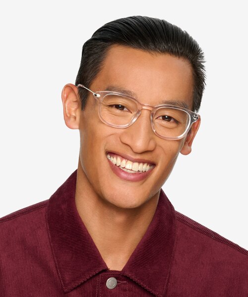Quazar Clear Acetate-metalEyeglass Frames for Men from EyeBuyDirect