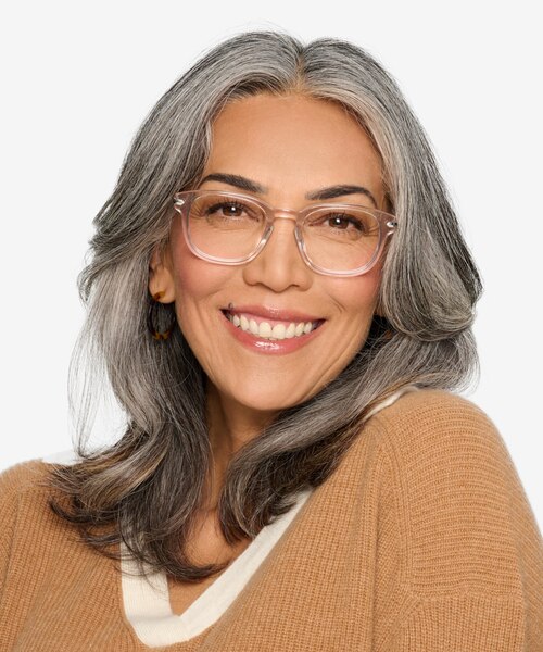 Quazar Clear Acetate-metalEyeglass Frames for Women from EyeBuyDirect