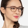 Grid Brun Acetate-metalMontures de lunettes de vue pour Femmes d'EyeBuyDirect