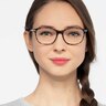 Grid Striped Acetate-metalEyeglass Frames for Women from EyeBuyDirect