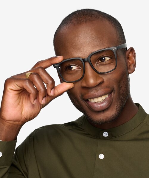 Piano Black PlasticEyeglass Frames for Men from EyeBuyDirect
